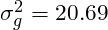 \sigma^{2}_{g}=20.69