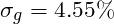 \sigma_{g}=4.55\%