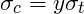 \sigma_{c}= y\sigma_t